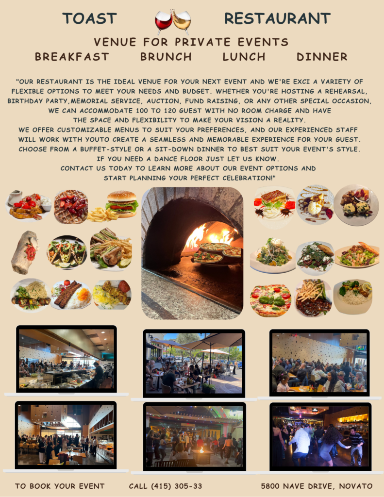 "Our restaurant is the ideal venue for your next event, and we're excited to offer a variety of flexible options to meet your needs and budget.